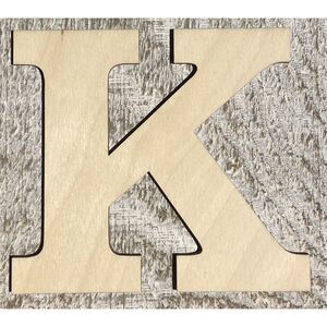 Wood Letter - 1/4" Plywood - Font01 - 10" - K